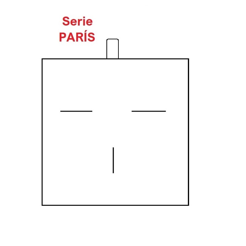 Estuche París Juego Gemelos y alfiler 87x91x30 mm.